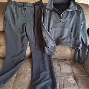 Lululemon Softstreme Half Zip and High Rise Pant Set